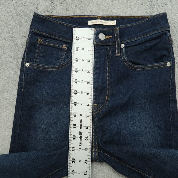 Levi's 711 Jeans Women's Size 27 Blue Mile High Super Skinny Denim 28" Inseam - Picture 8 of 16